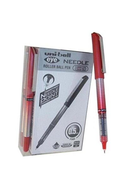 UNİ-BALL قلم سائل لون احمر كروي الرأس من يوني بول UB-187S Vision Needle Rollerball - 0.7 مم