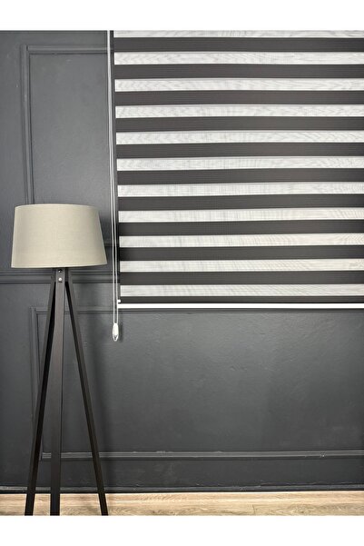 Siyah Dar Plise Stor Zebra Perde Güneşlik 1.Kalite