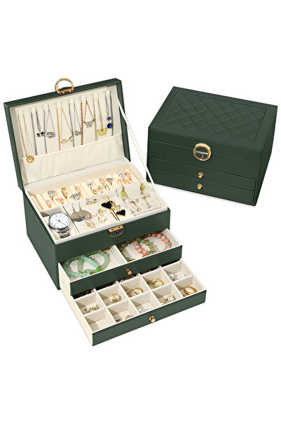 Teno Jewelry Green 4 Shelves