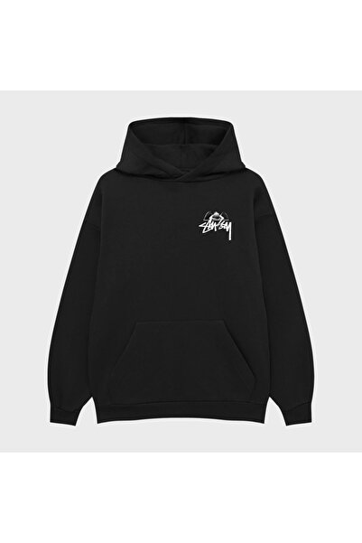 PURE EFFECT Hanorac unisex MELEK BILARDO cu imprimeu 3 Thread Ş cu căptușeală din fleece