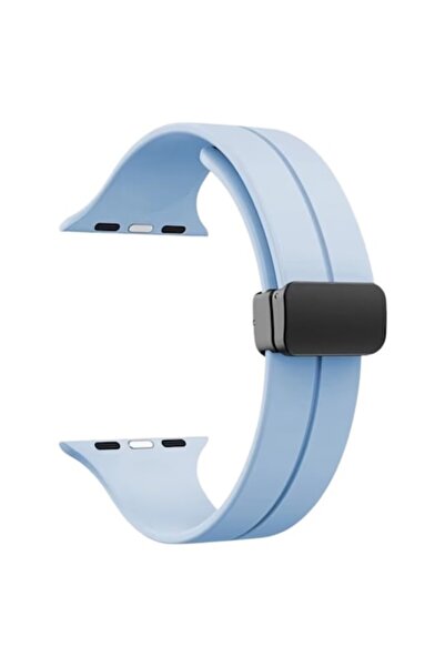 OEM Light Blue Magnetic Silicone Strap for Apple Watch