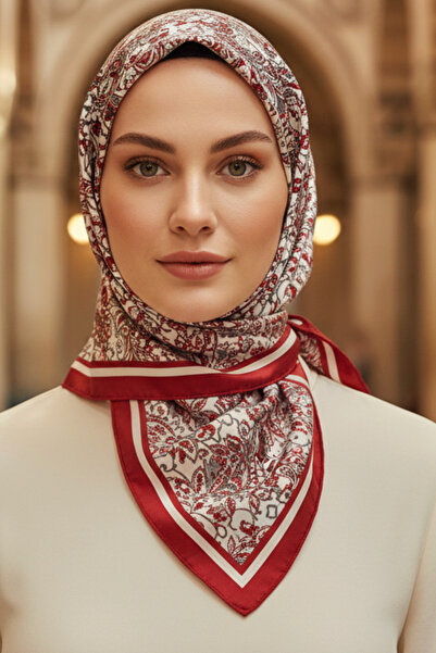 NESSCARF وشاح نسائي طبيعي مطبوع 95x95 سم
