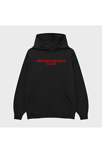 TRAGEDY سويت شيرت بقلوب مكسورة مطبوعة للجنسين مصنوع من 3 خيوط