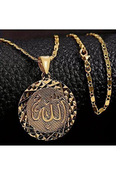 REKS Kadınlar İçin Dini İçeren, ALLAH Desenli Şık Lüks Kolye Hediyelik Eşe ar...