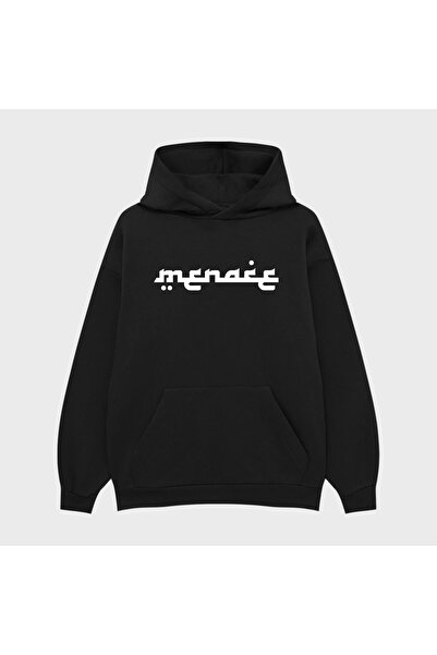 TRAGEDY سويت شيرت بقلنسوة للجنسين MANIAC مطبوع 3 Thread Ş مبطن بالصوف