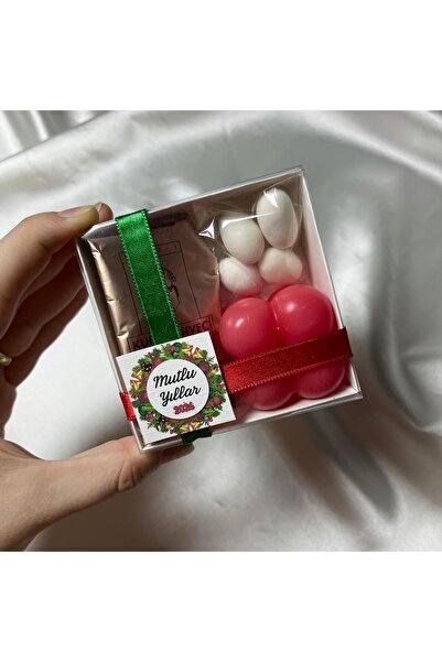 AhEs Shopping 5 Adet Yeni Yıl ve Yılbaşı Hediyeliği Kahveli Şekerli Bubble Mu...