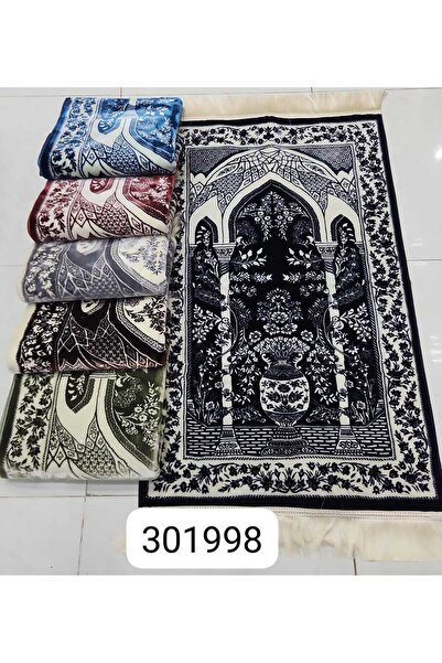FABRIC A black rug with a luxurious royal floral pattern, a refined spiritual...