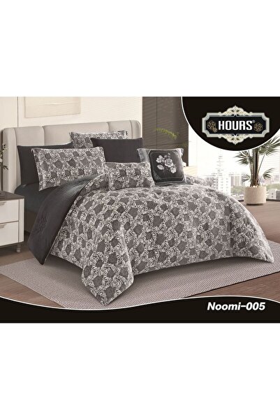 Hourse Noomi Royal Winter Bedspread Set, Double Size, 6 Pieces, Velvet on Faux Fur
