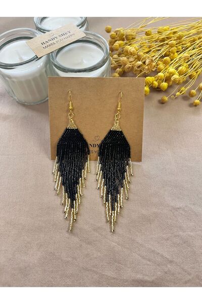 hand shey Akış Noktası - Miyuki Boncuk Küpe | El Yapımı | Çelik Aparatlı