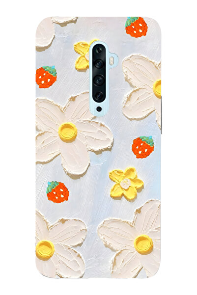 Manitoba Oppo Reno 2Z Uyumlu Baskılı Yumuşak Silikon Şeffaf Telefon Kılıfı