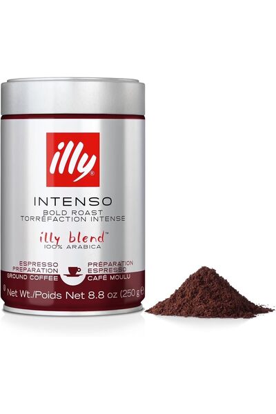 illy Illy Dark Roast Ground Coffee, Fine Grind, 8.8 oz. Box