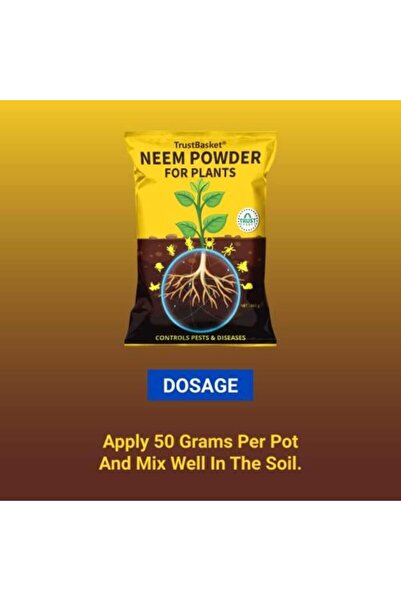 TrustBasket مسحوق كعكة النيم العضوي