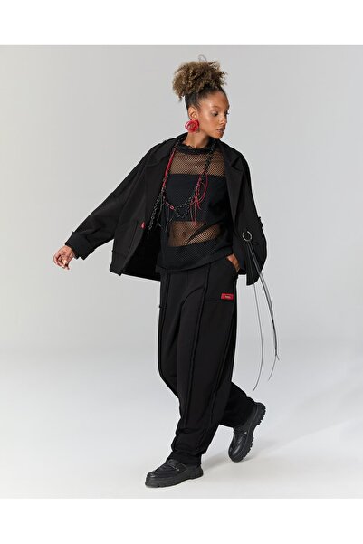 LAMANTE Dik Yakalı File Bluz