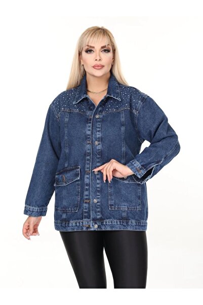 KEJAN Büyük beden kot ceket