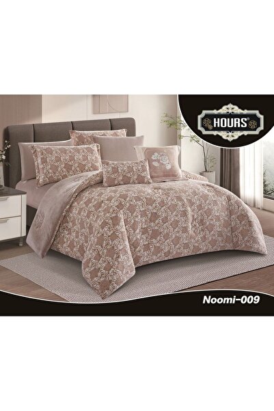 Hourse Noomi Royal Winter Bedspread Set, Double Size, 6 Pieces, Velvet on Faux Fur