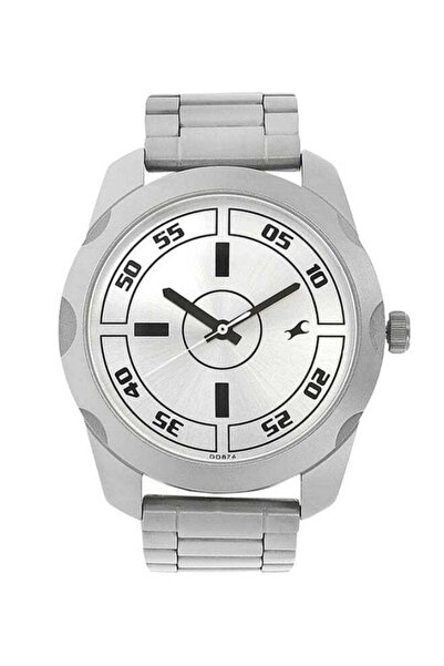 FASTRACK Analog Silver Watch with Round Silver Dial and Stainless Steel Strap...