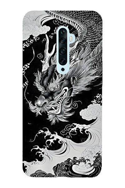 Manitoba Oppo Reno 2Z Uyumlu Baskılı Yumuşak Silikon Şeffaf Telefon Kılıfı