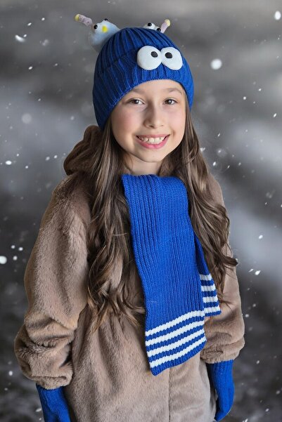 QUB CLUB Set de 3 piese pentru fete: eșarfă, pălărie, mănuși