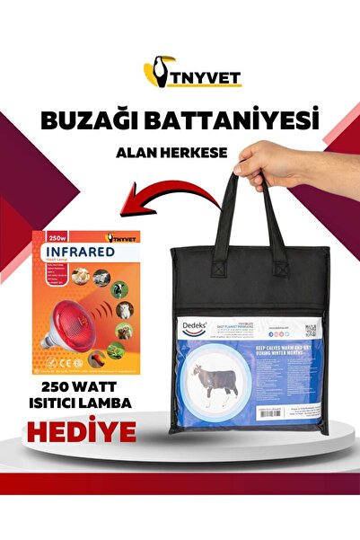 TNYVET BUZAĞI BATTANİYESİ PREMIUM ALANA ISITCI LAMBA 250 WATT HEDİYE