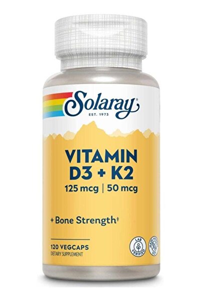 Solaray Vitamin D3 + K2, Calcium Absorption, Bone Strength, Cardiovascular & ...