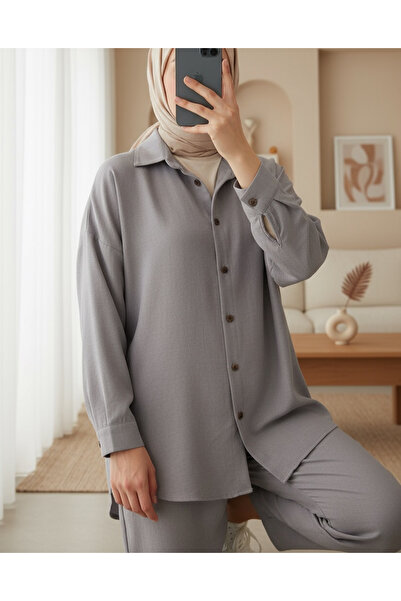 Modamorfo 6622 Linen Double Set - Gray