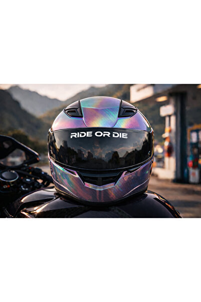 AlpiLeo Ride Or Die Vizör Sticker | Oto, Scooter, Motosiklet Kask Yazısı | Ho...