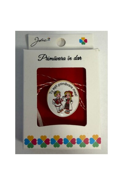 Flippy Martisor Brosa Mica in Cutie, Dimensiune Brosa 2.5-3 cm, Material Meta...