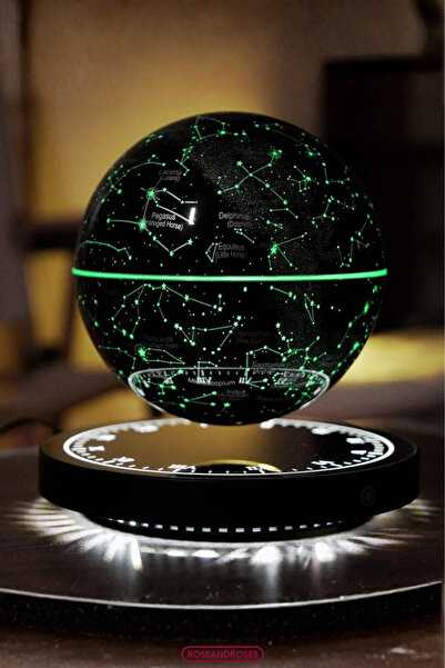 RoseandRoses Galaxy Maglev Havada Duran Manyetik Takımyıldız Küresi Işıklı De...