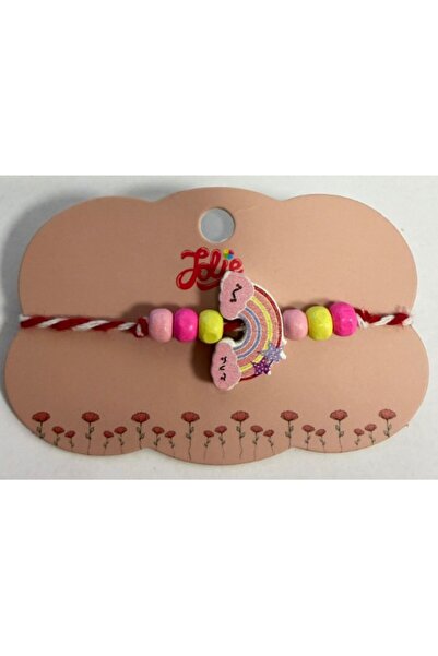 Flippy Martisor Bratara Multicolora pentru Copii, din Lemn si Textil, Model 15