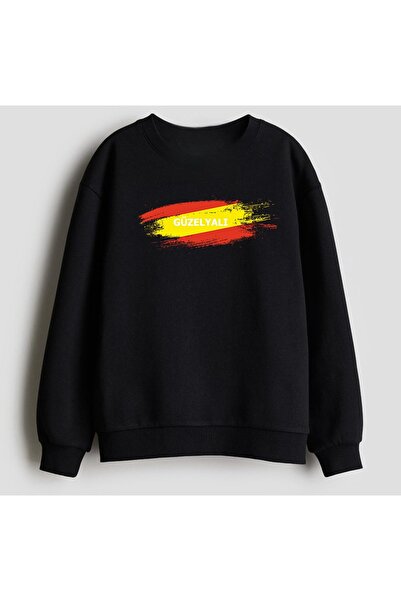 Bestteks GÜZELYALI GÖZTEPE SWEATSHIRT UNISEX SARI KIRMIZI T-SHIRT