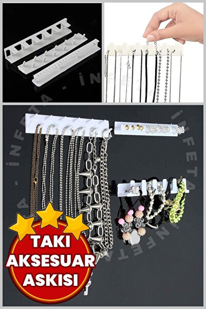 İnfeta 9 Parça Takılık Takı Standı Takı ve Aksesuar Organizeri Kolye Küpe Yüz...