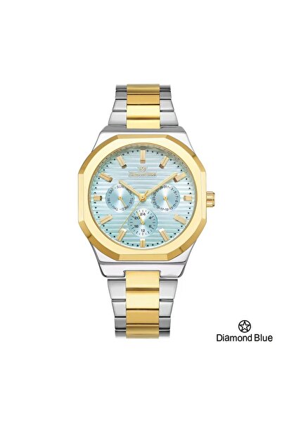 Diamond Blue Diamond Blue watch in silver and gold, blue dial with sub-counte...