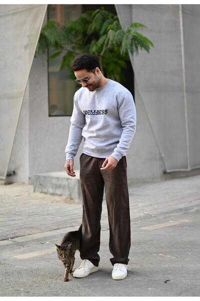 MayaCloset Discipline Printed Red Unisex Fleece Sweatshirt – Crew Neck, Regular Fit