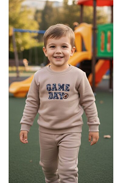 tuma collectıon Erkek Çocuk Kışlık Eşofman Takımı Sweatshirt Alt Pamuklu Üç İ...