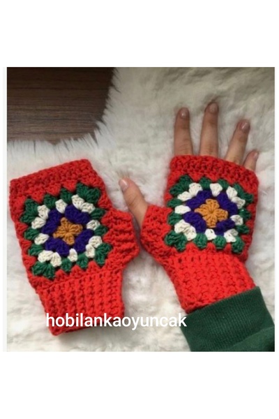 hobilanka قفازات هدايا عيد الميلاد محبوكة يدويًا