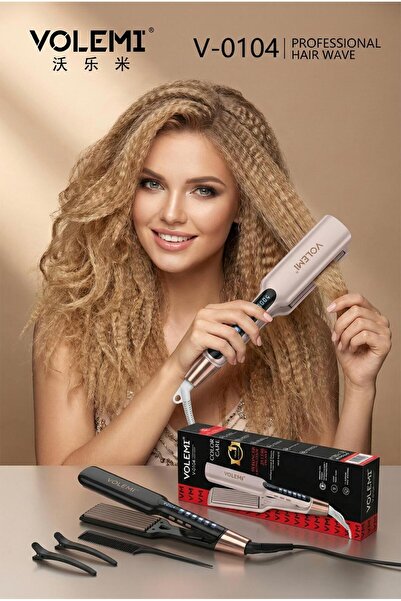 VOLEMİ V-0104 Profesyonel Saç Tost Makinesi-Dijital Göstergeli Seramik ve Hac...