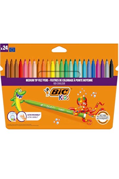 Çılgın Zeka Kids Kid Couleur Ultra Yıkanabilir Keçeli Boya Kalemi 24 Renk