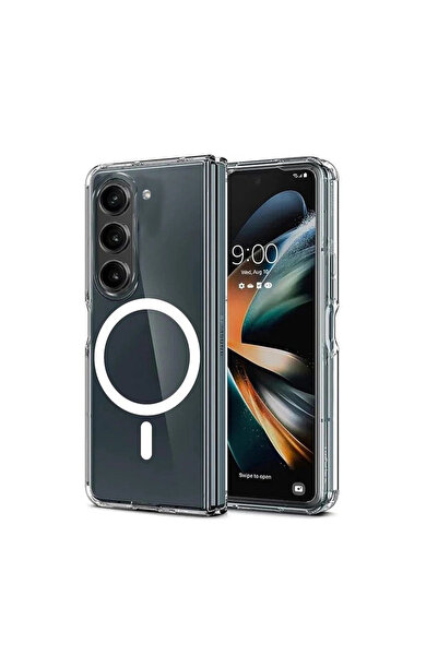 Najmaddin حافظة سامسونج جالاكسي Z فولد 6 مغناطيسية من السيليكون الشفاف - شفاف