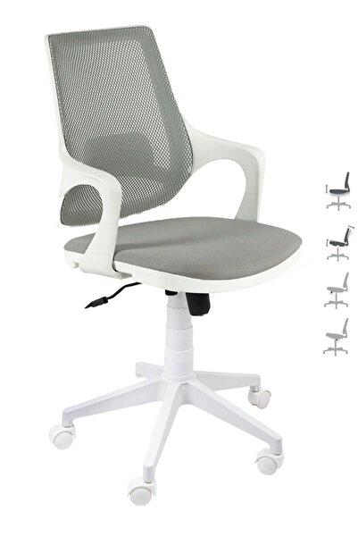 TR VİZYON SEPET Beyaz Çalışma Koltuğu, Çalışma Sandalyesi, Ofis Sandalyesi, B...