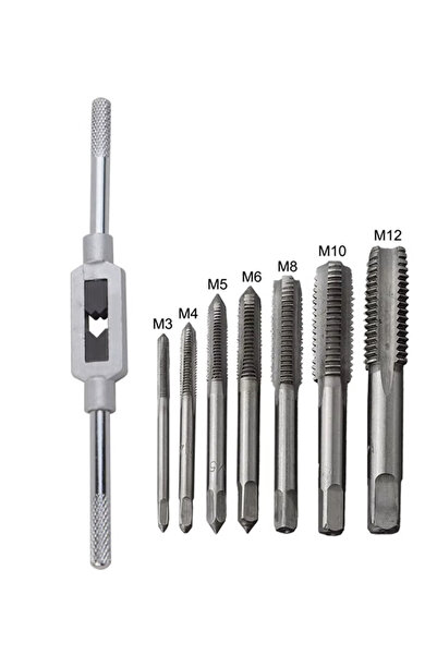 Modaadresiniz M3-m4-m5-m6-m8-m10-m12 Hss Sertleştirilmiş Çelik Kılavuz Metrik...