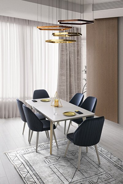 AYDINEV Marsilya Mdf Açılır Yemek Masası 6 Sandalye