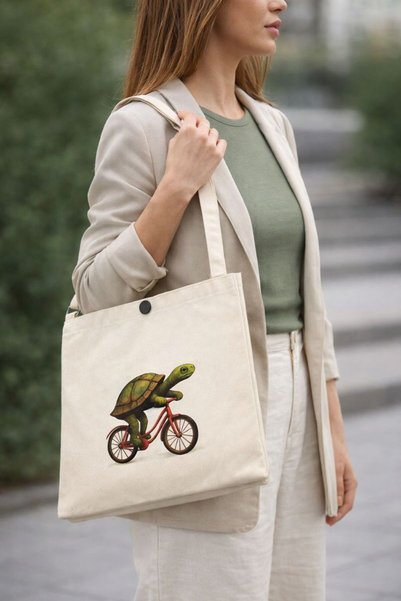 Middles&Niddles Collection M&N Collection Printed Cloth Saddle Bag 36×30 cm – Daily Shoulder Bag with Adjustable Strap