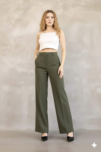 LEXİNWEAR Kadın Palazzo Pantolon İthal Kumaş Doubleface Yüksek Kaliteli Ürün ...