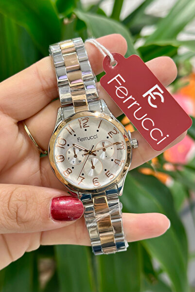 Ferrucci Çelik Kordon Su Geçirmez Garantili Kadın Kol Saati