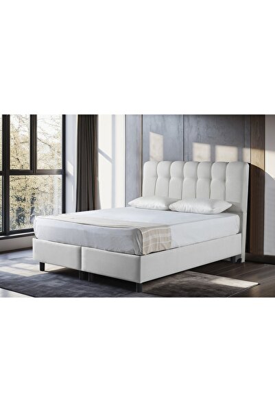 Vivense LUNA FORTE BAZA VE BAŞLIK SETİ, KREM, 160X200