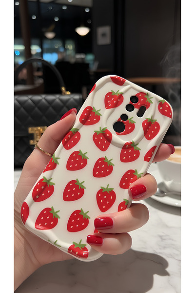 Hatreds Xiaomi Redmi Note 8 Pro Uyumlu Sevimli Çilek Desenli Lansman Kılıf - ...