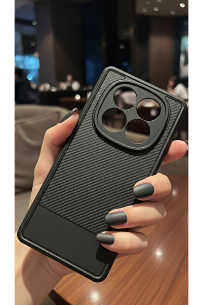 Hatreds Xiaomi Redmi Note 14 Pro İçin Uyumlu Premium Karbon Fiber Desenli Dar...