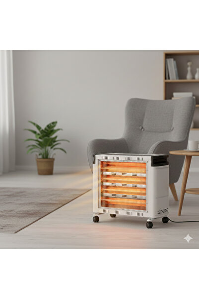 ARROW دفاية كهربائية - أرو - 2400 واط - 6 شمعات كوارتز - تدفئة مزدوجة