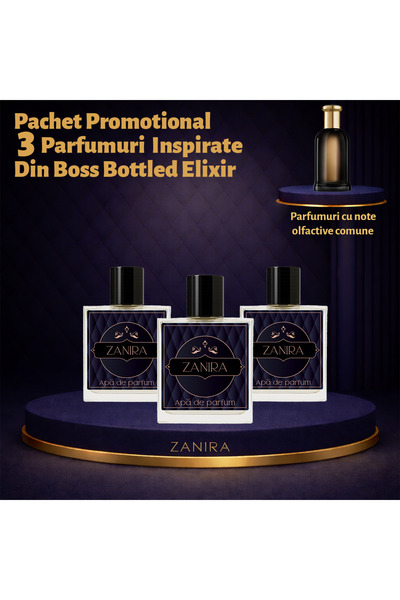 Zanira Set Promoțional 3 Parfumuri 006 – Inspirat din B0ss Bottled Elixir