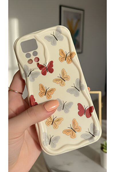 Hatreds Redmi Note 12 Pro 4G ve Redmi Note 11 Pro Uyumlu Renkli Kelebek Desen...